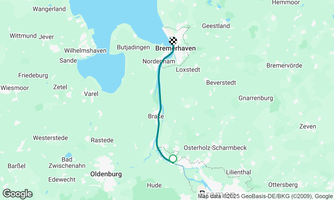 Lesum Berth to Bremerhaven