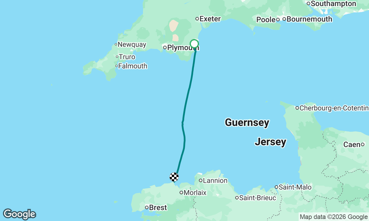 Leg 3, Dartmouth to Roscoff, bit of a lumpy one!