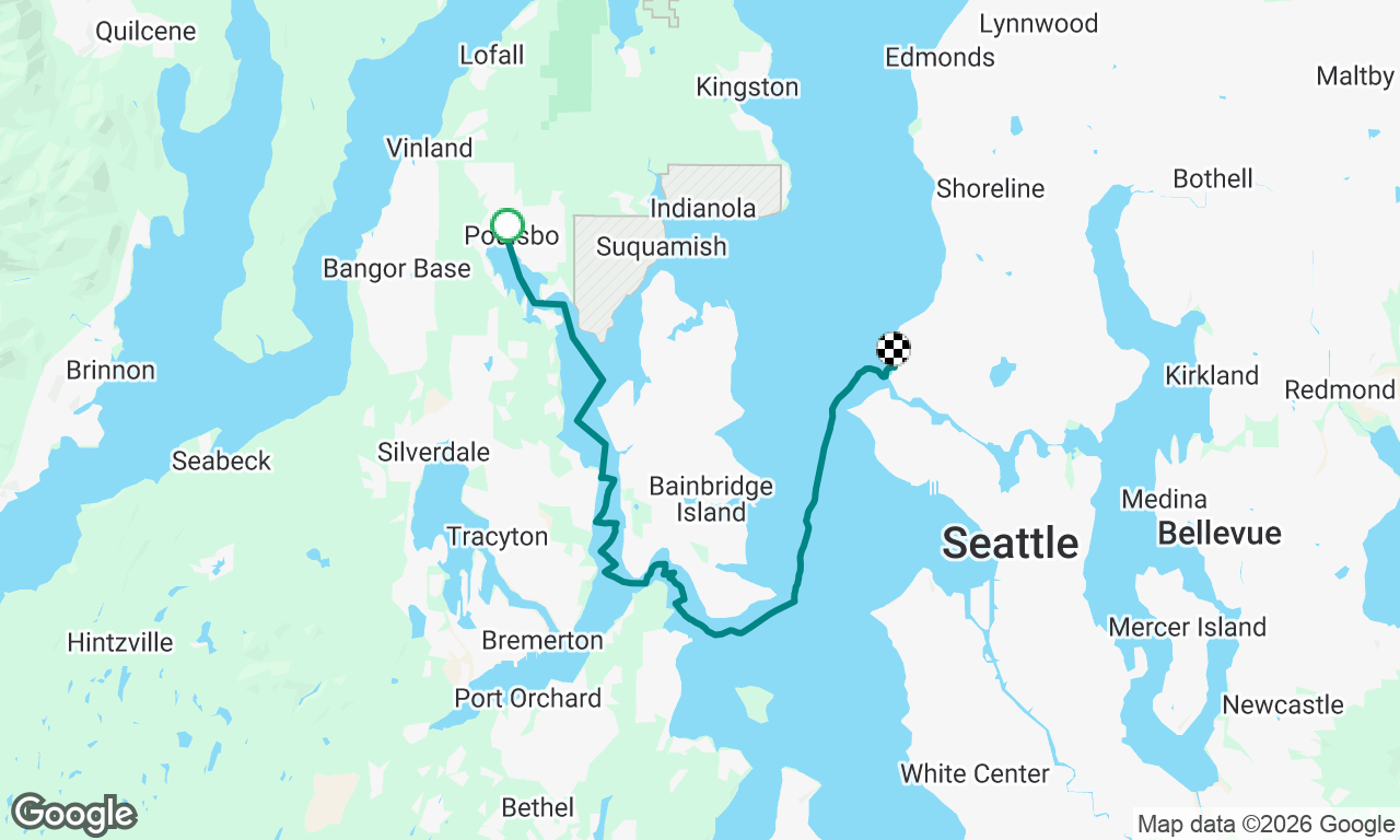 Poulsbo to Shilshole the long way around :)