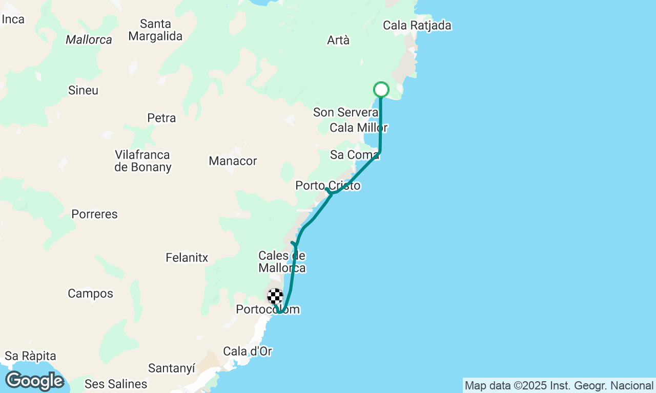 Heading towards Palma. Group dinner