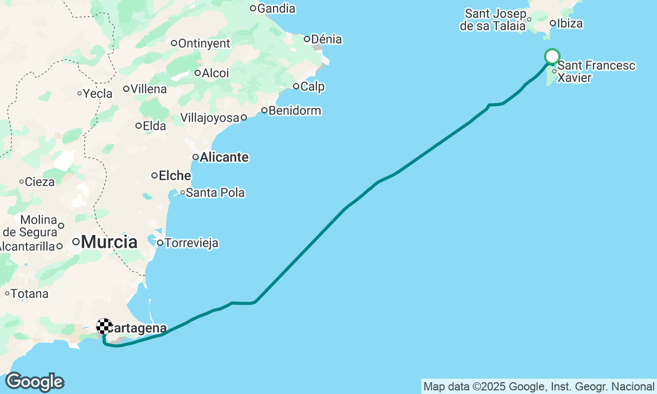 Formentera to Cartagena 2025-11-2