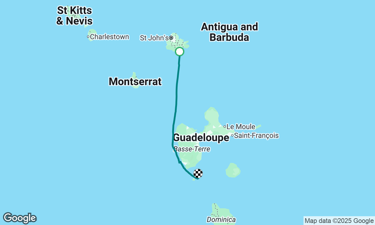 Antigua to Guadeloupe 