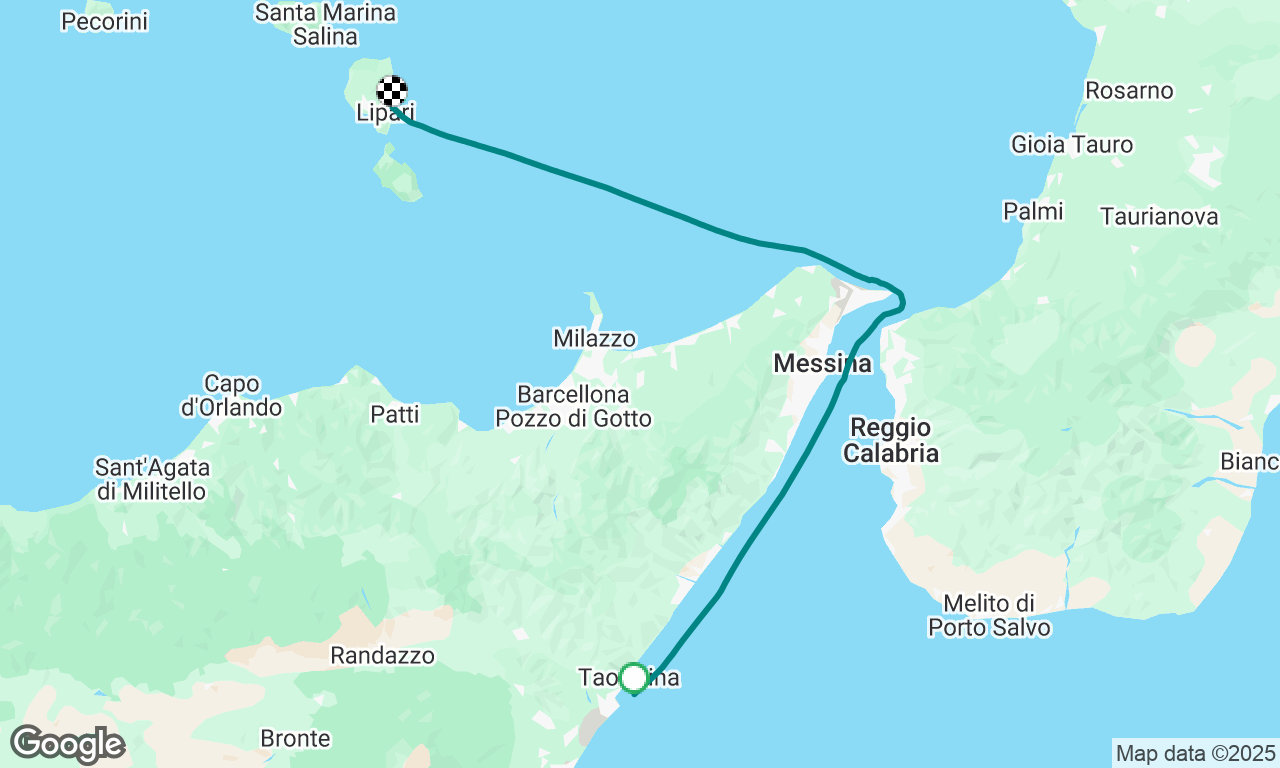 Taormina to Lipari