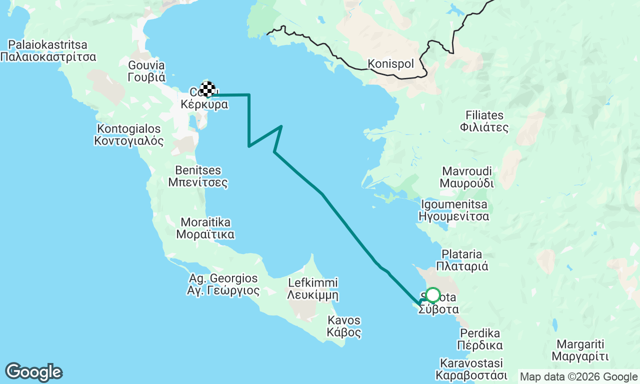 Syvota to Mandraki Ifestion