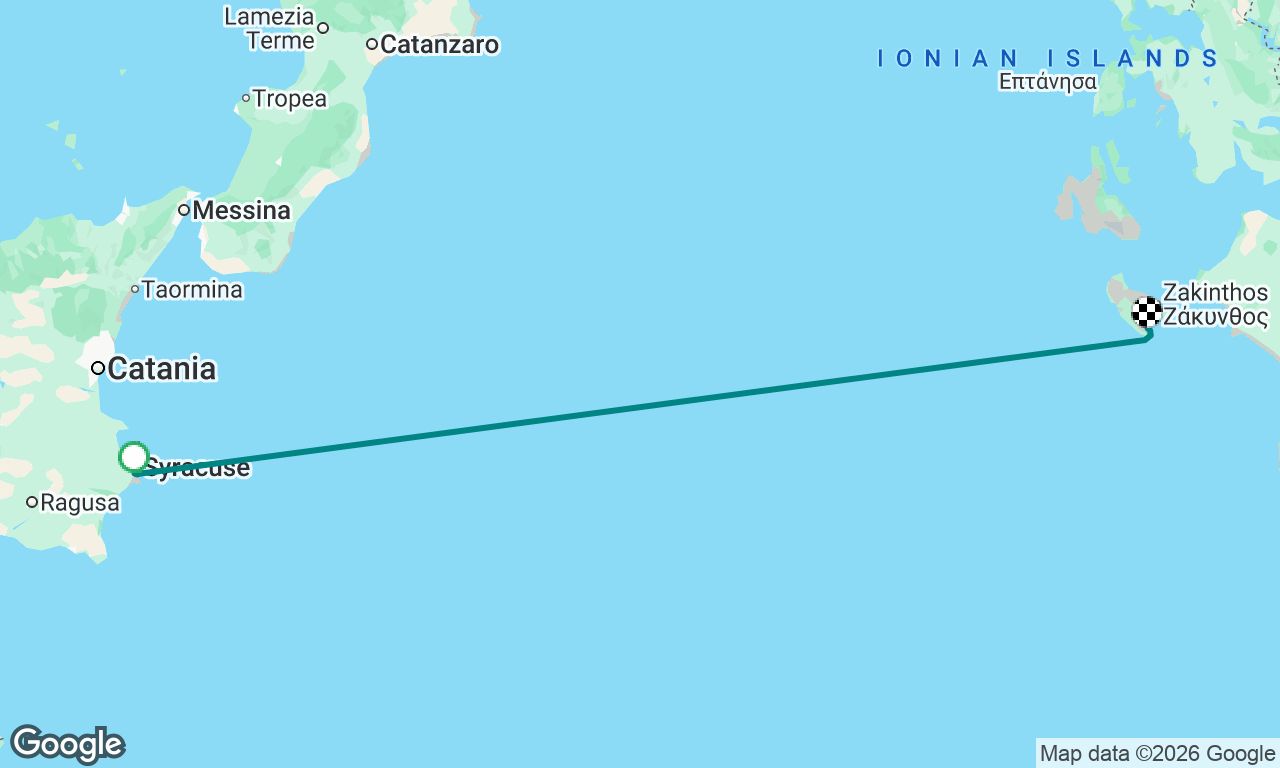 Crossing Sicily to Greece