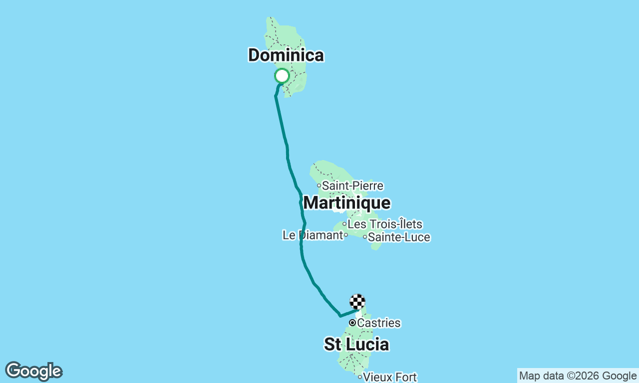 Dominica to Saint Lucia
