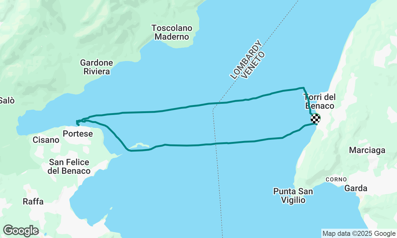 traversata a Portese con vento forte 