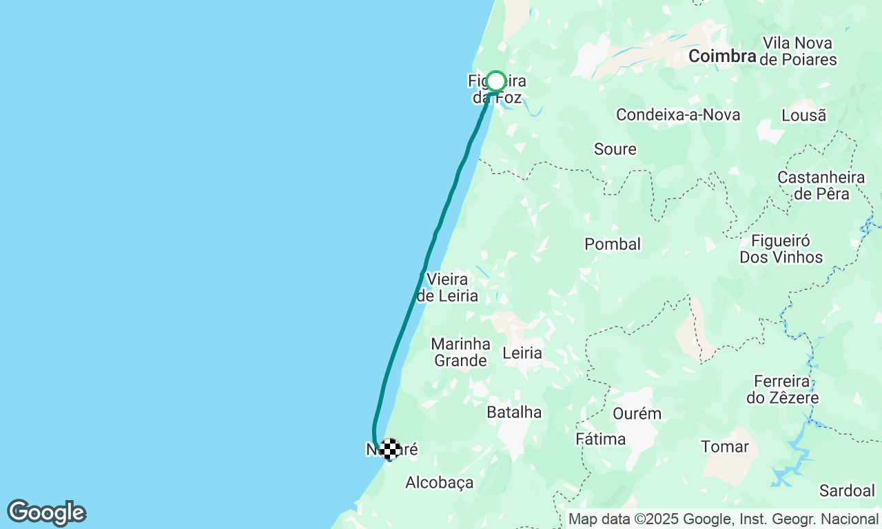 Figueira da Foz to Nazareth, Portugal