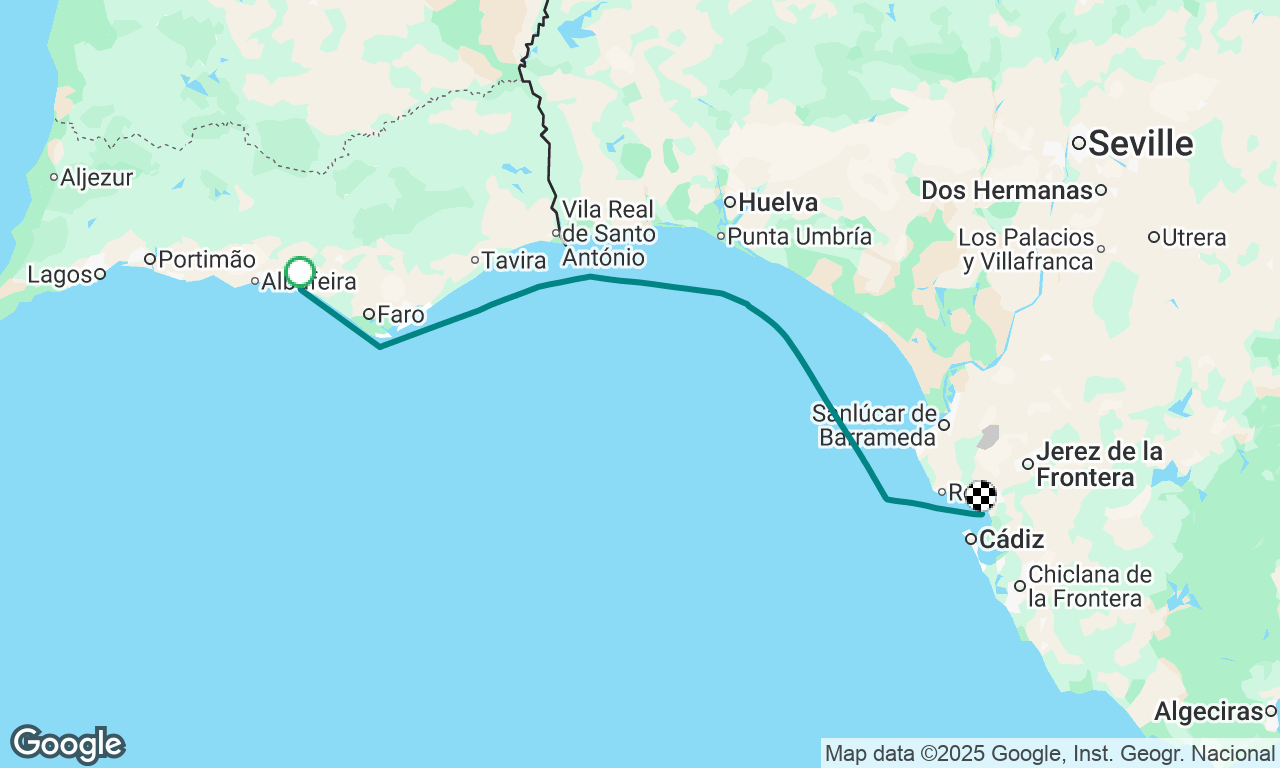 Vilamoura to Cadiz