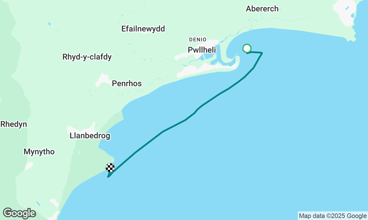 Pwllheli to Warren Beach. 