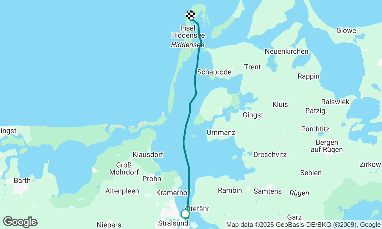 from Stralsund to Kloster/Hiddensee