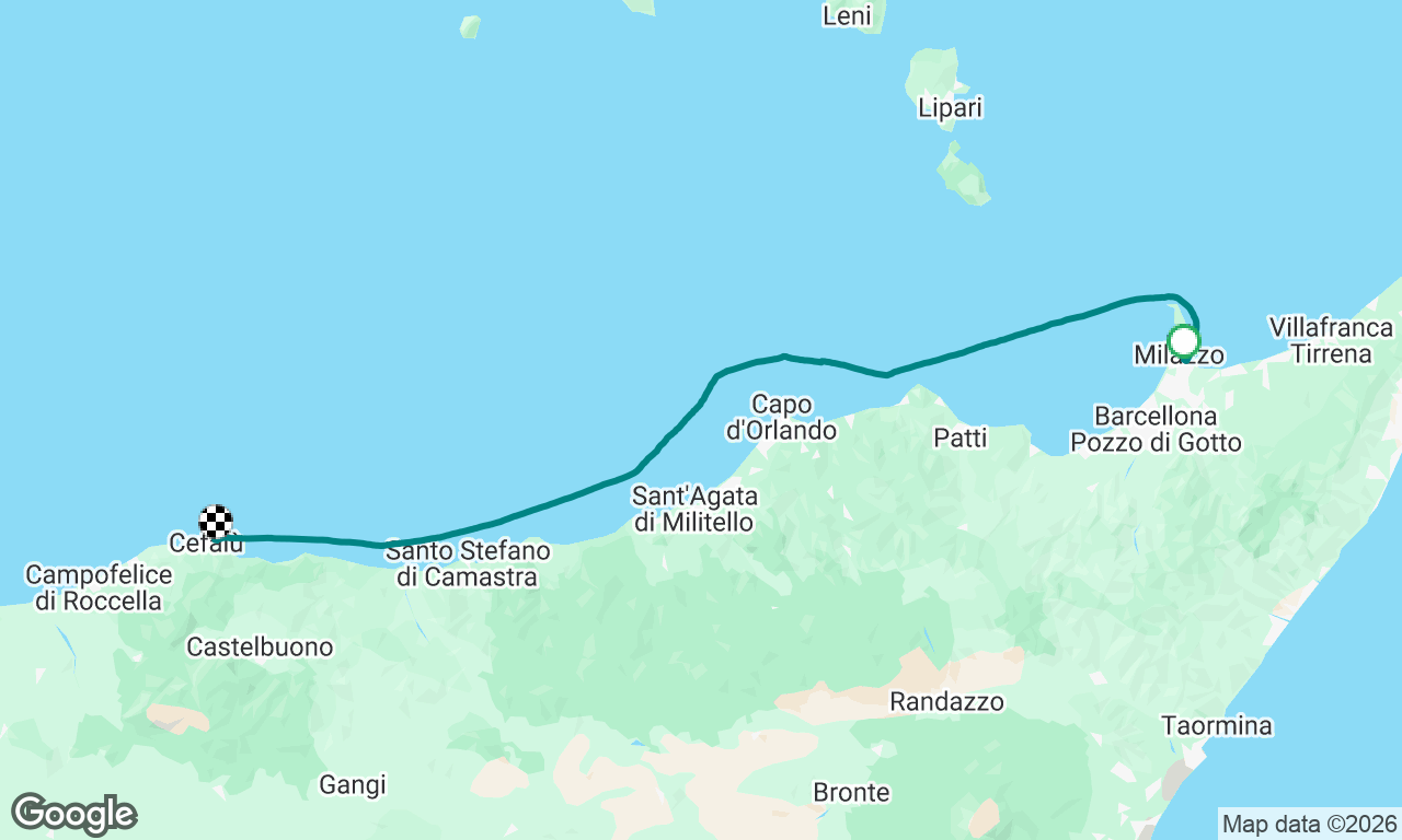 Milebuilding Leg 5 - Milazzo to Cefalú