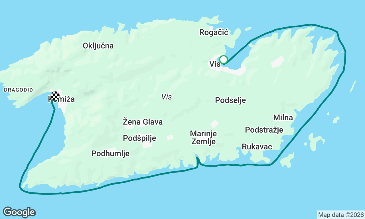 Vis Town to Komiza