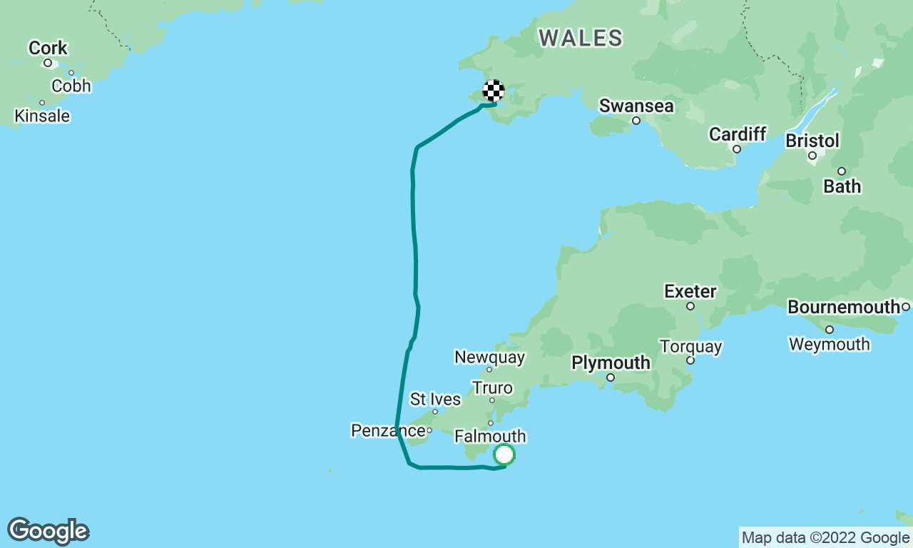 Dartmouth to Milford  Haven. Continues tomorrow 