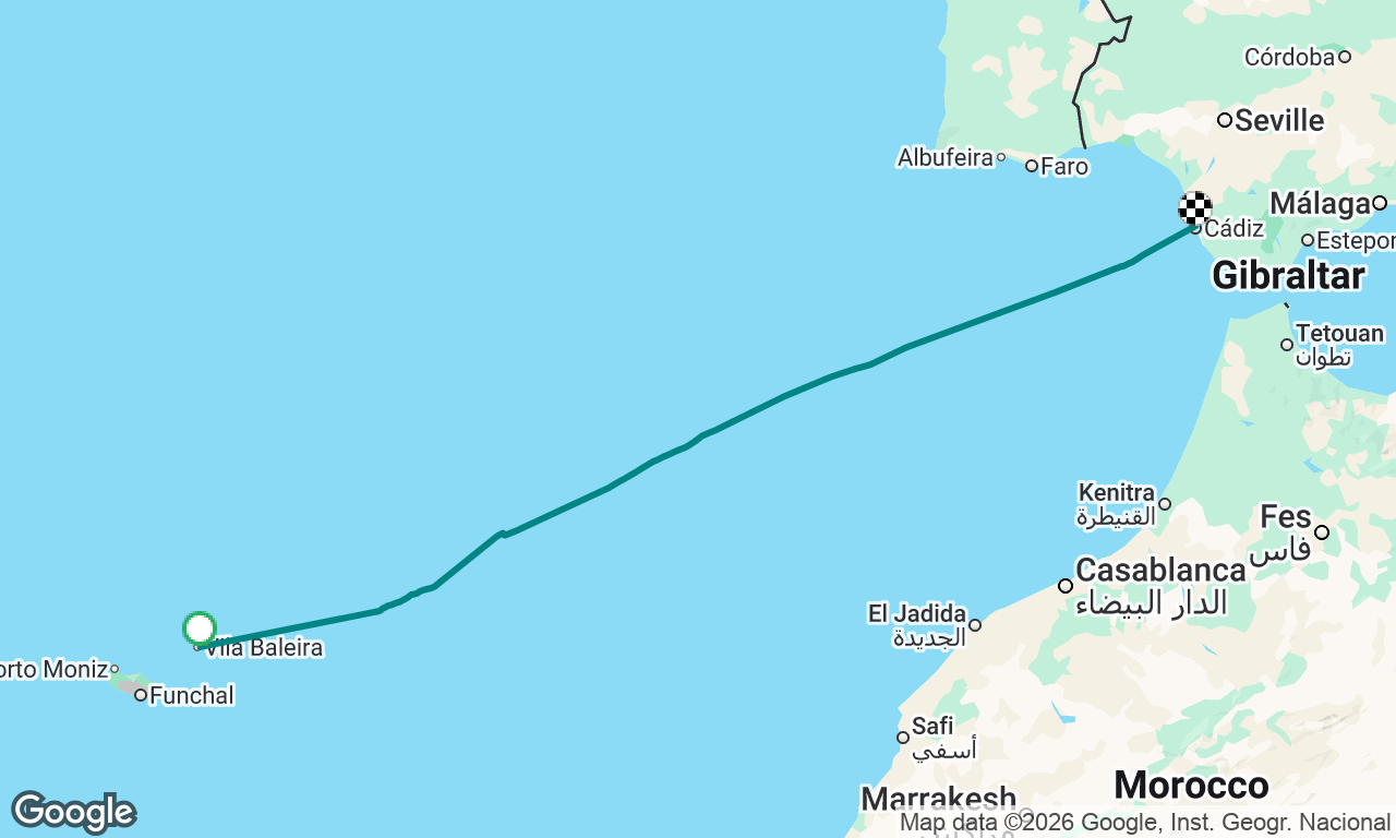 Porto Santo to Cadiz