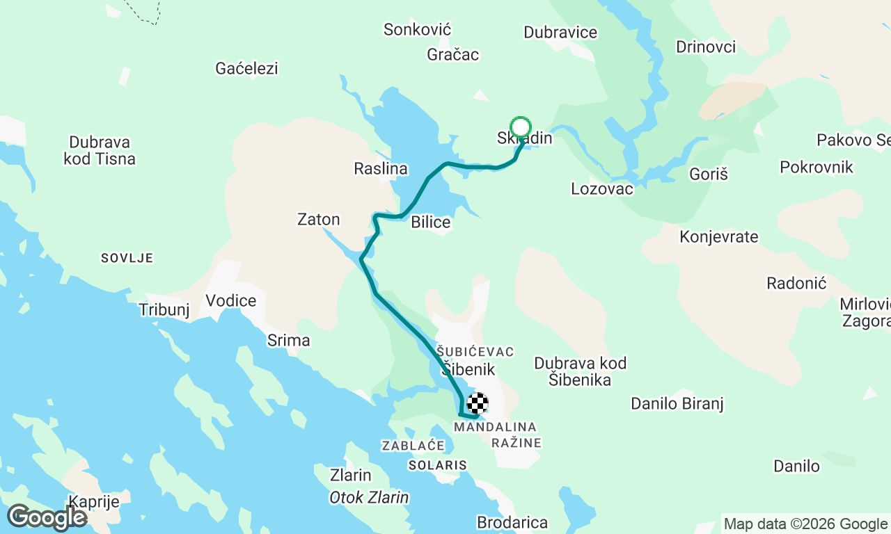 Skradin - Šibenik (Course CC)