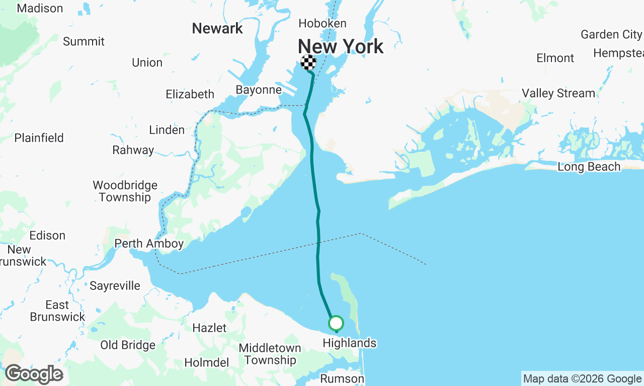 Atlantic Highlands to Statue of Liberty 