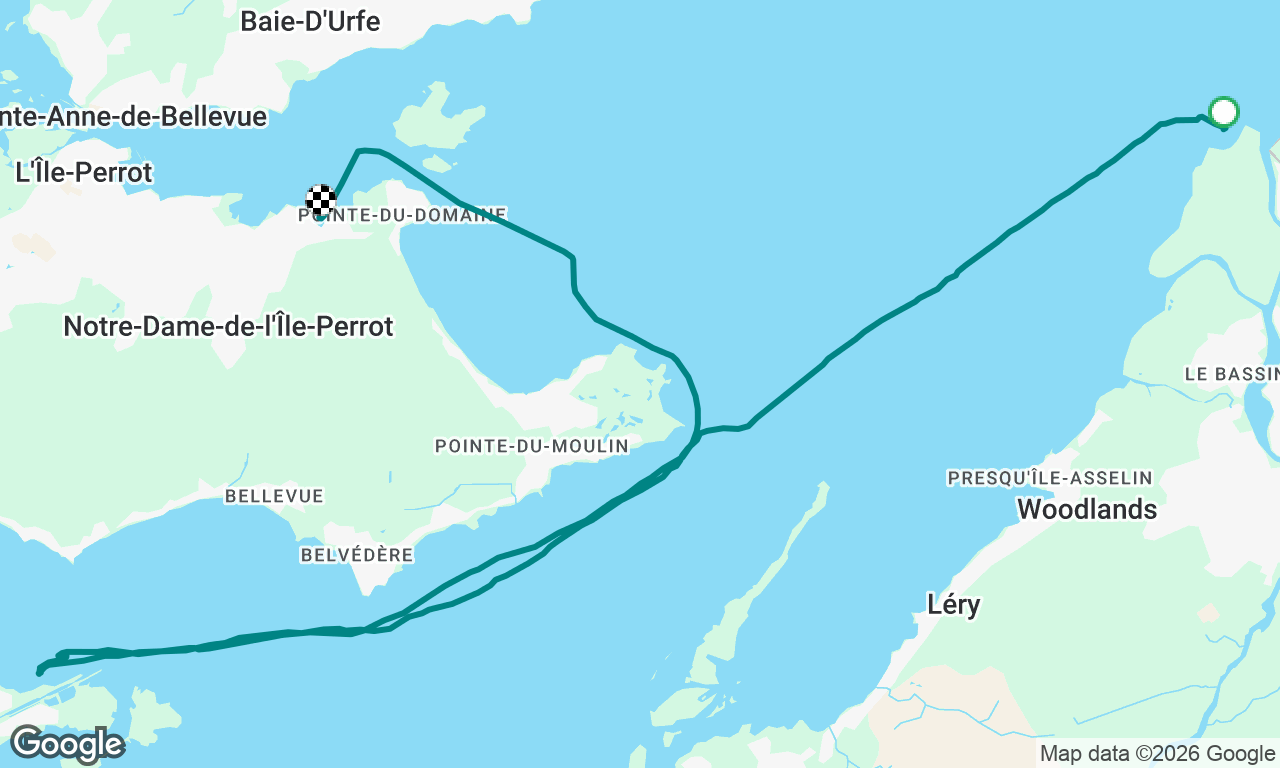 Île St-Bernard au village des écluses (Pt-des-cascades) et retour à IPYC