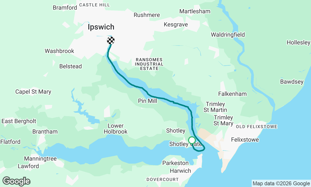 Shotley to Ipswich