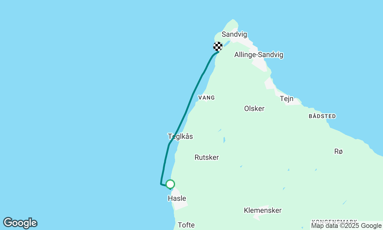 Summertrip 2025 leg 6. Small jump from Hasle - Hammer Havn