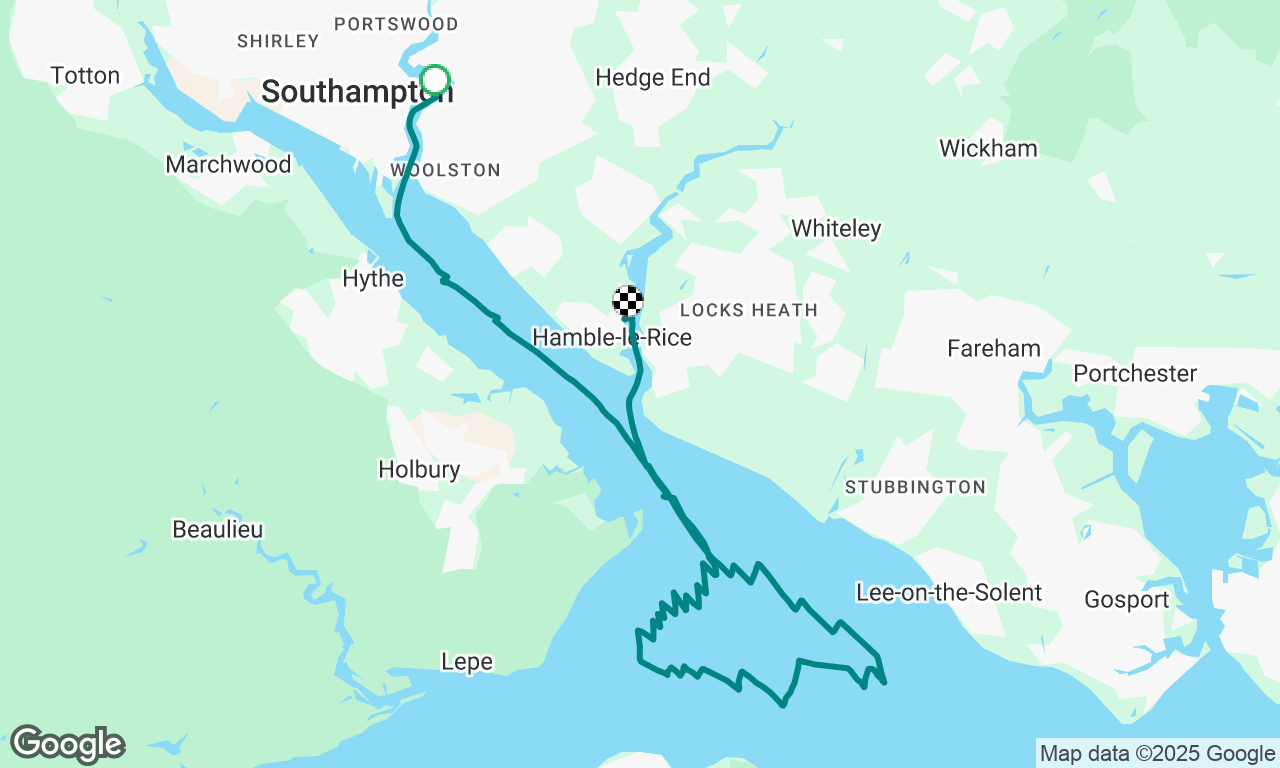 Milebuilder Shamrock to Hamble around Bramnle bank