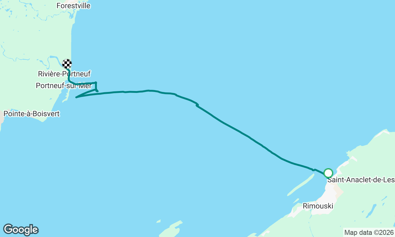 Rimouski vers Portneuf sur mer