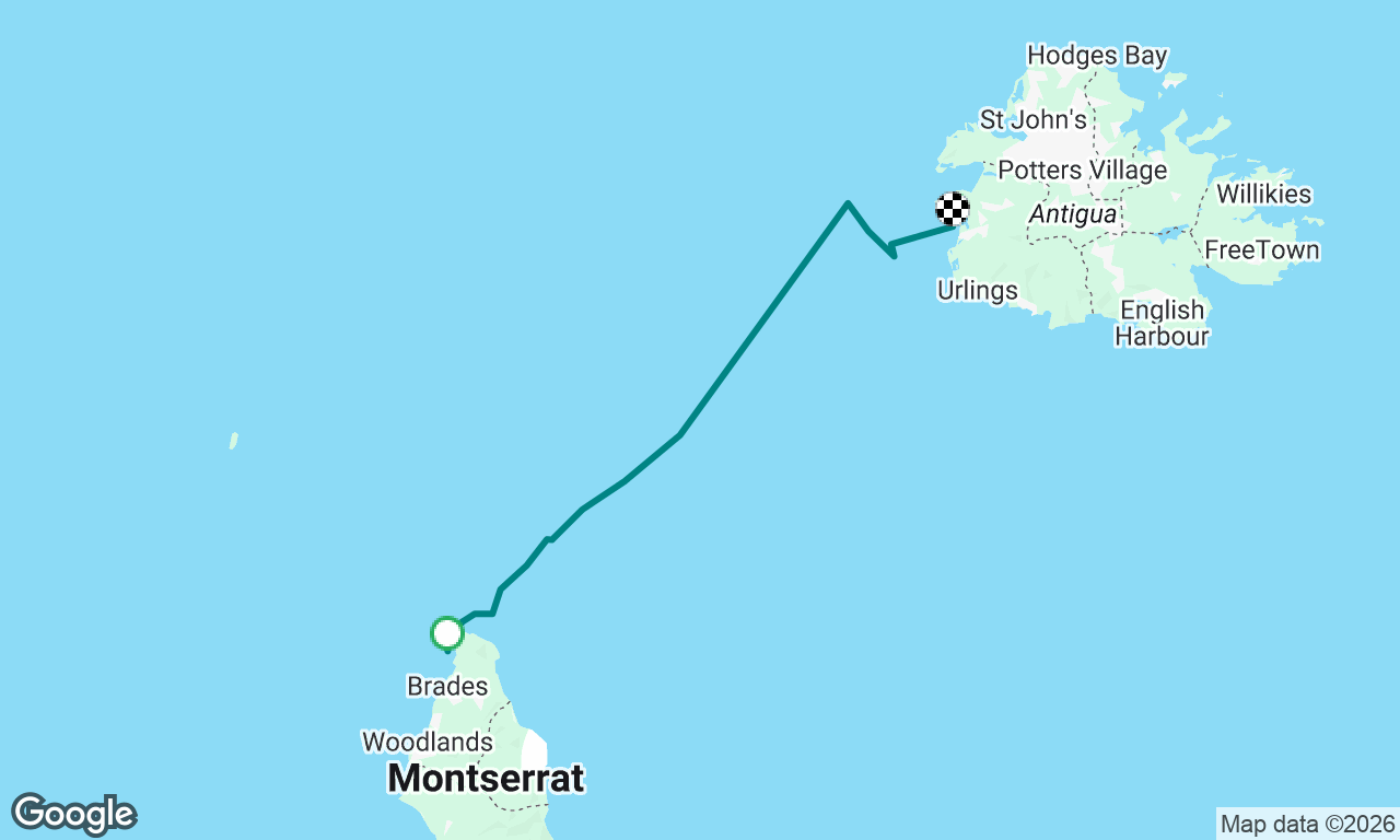 Little Bay, Montserrat to Jolly Harbour, Antigua