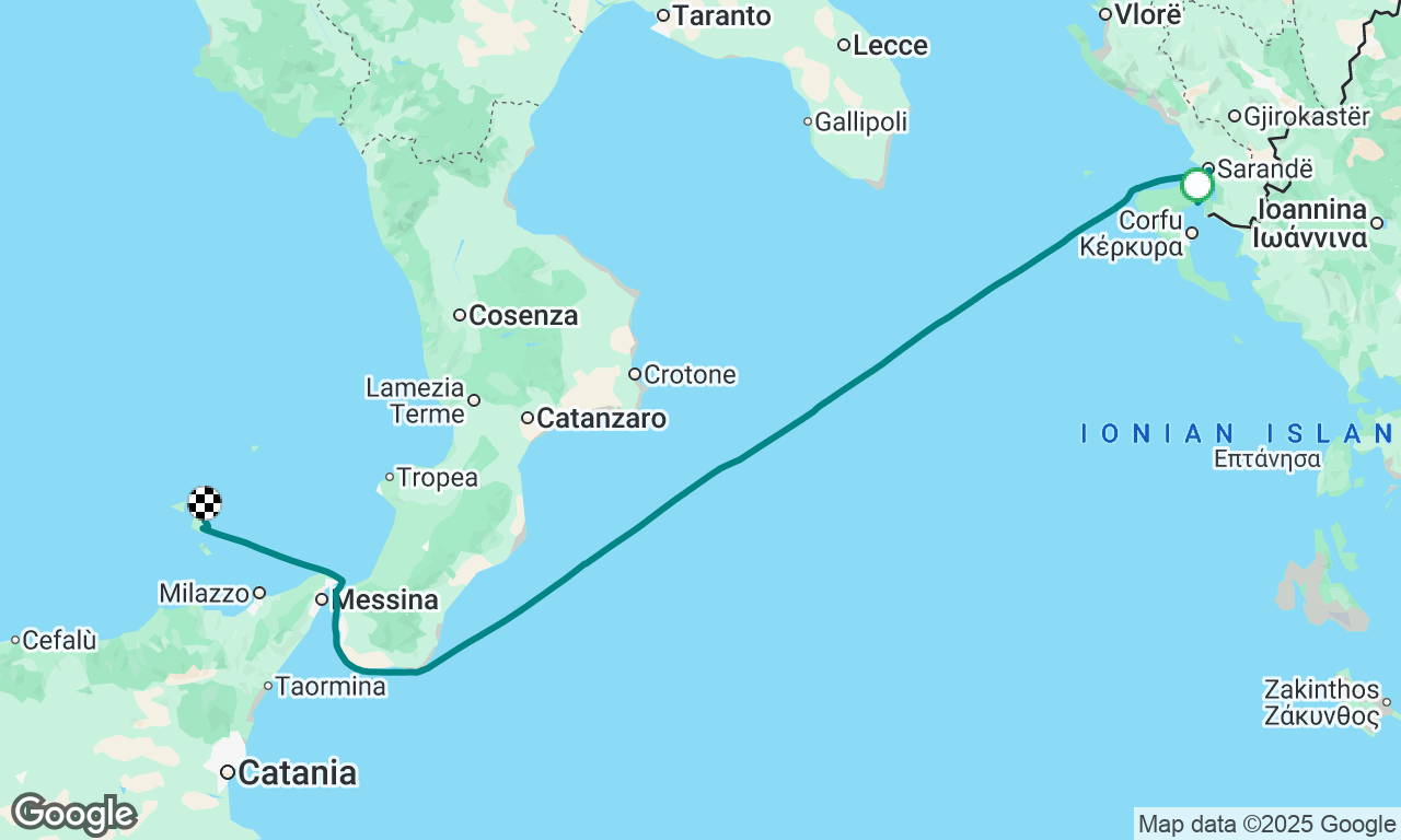 Delivery Kerkyra to Lipari