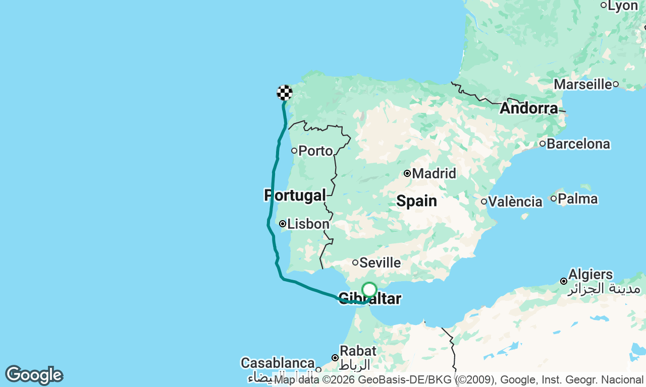 Passage around Portugal