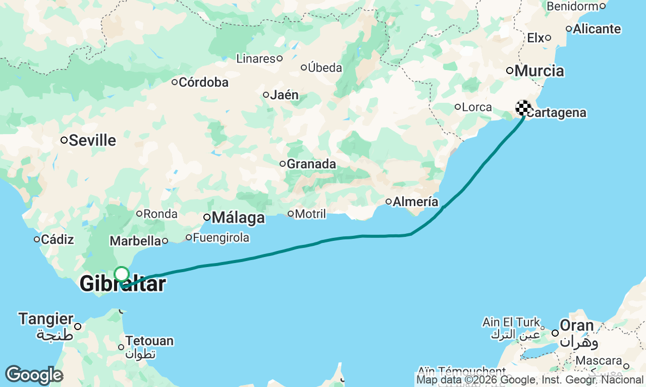 Gibraltar to cartegena 