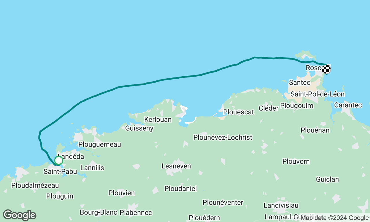 Vigorous sail to Roscoff