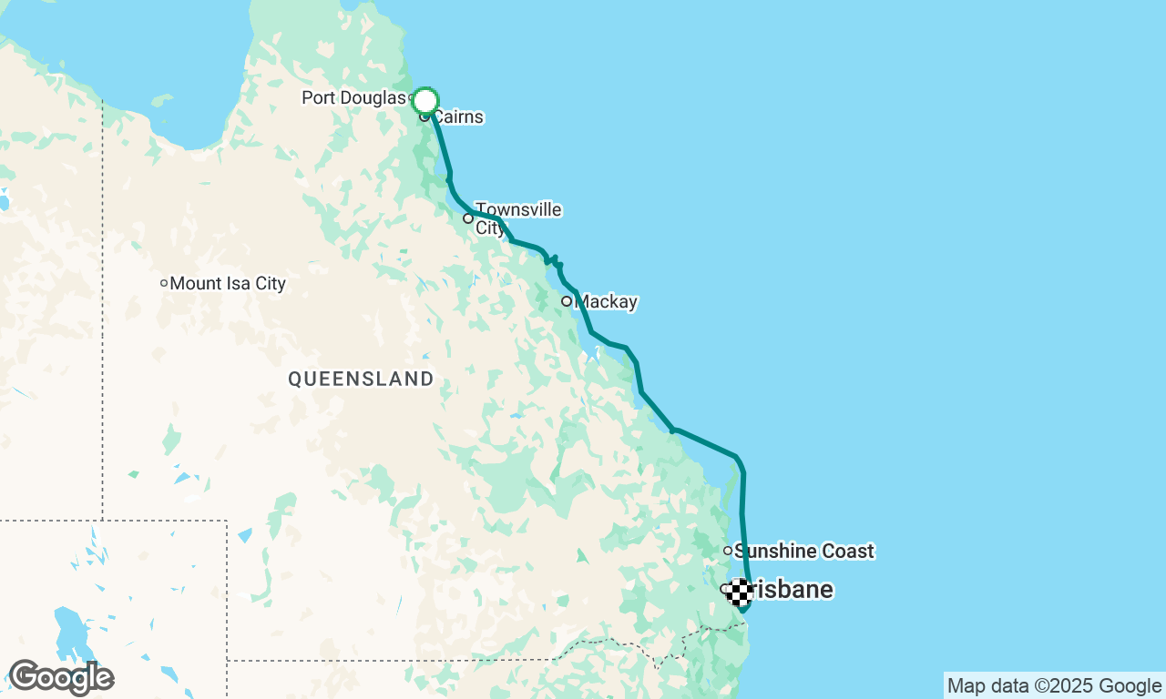 Cairns to Gold Coast