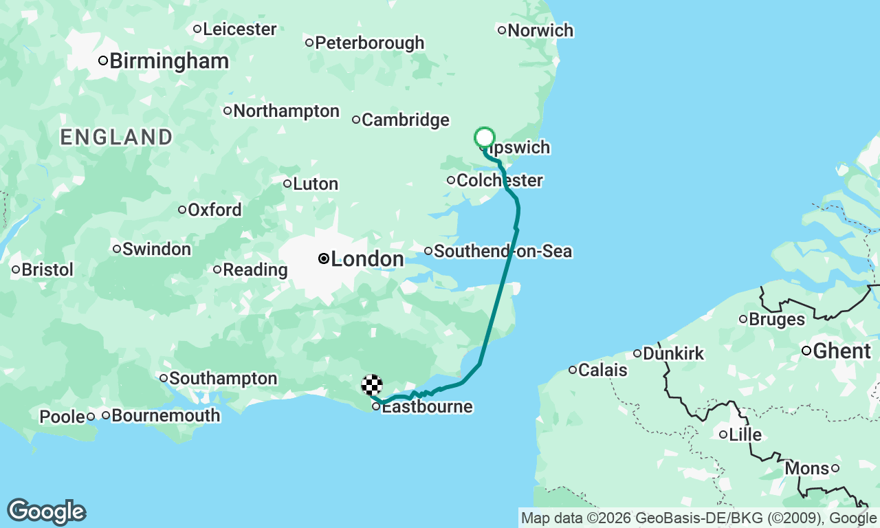Delivery Ipswich to Lymington(finished at Eastbourne)