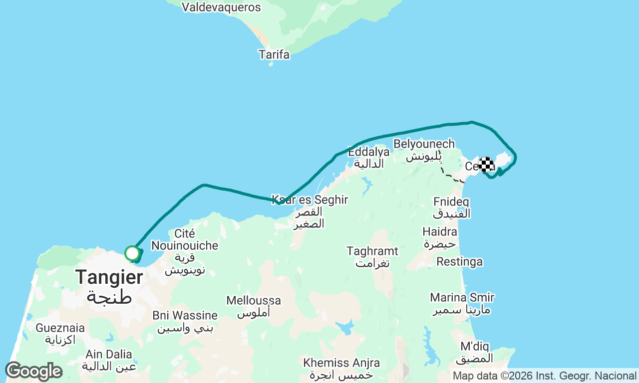 Tangier to Ceuta