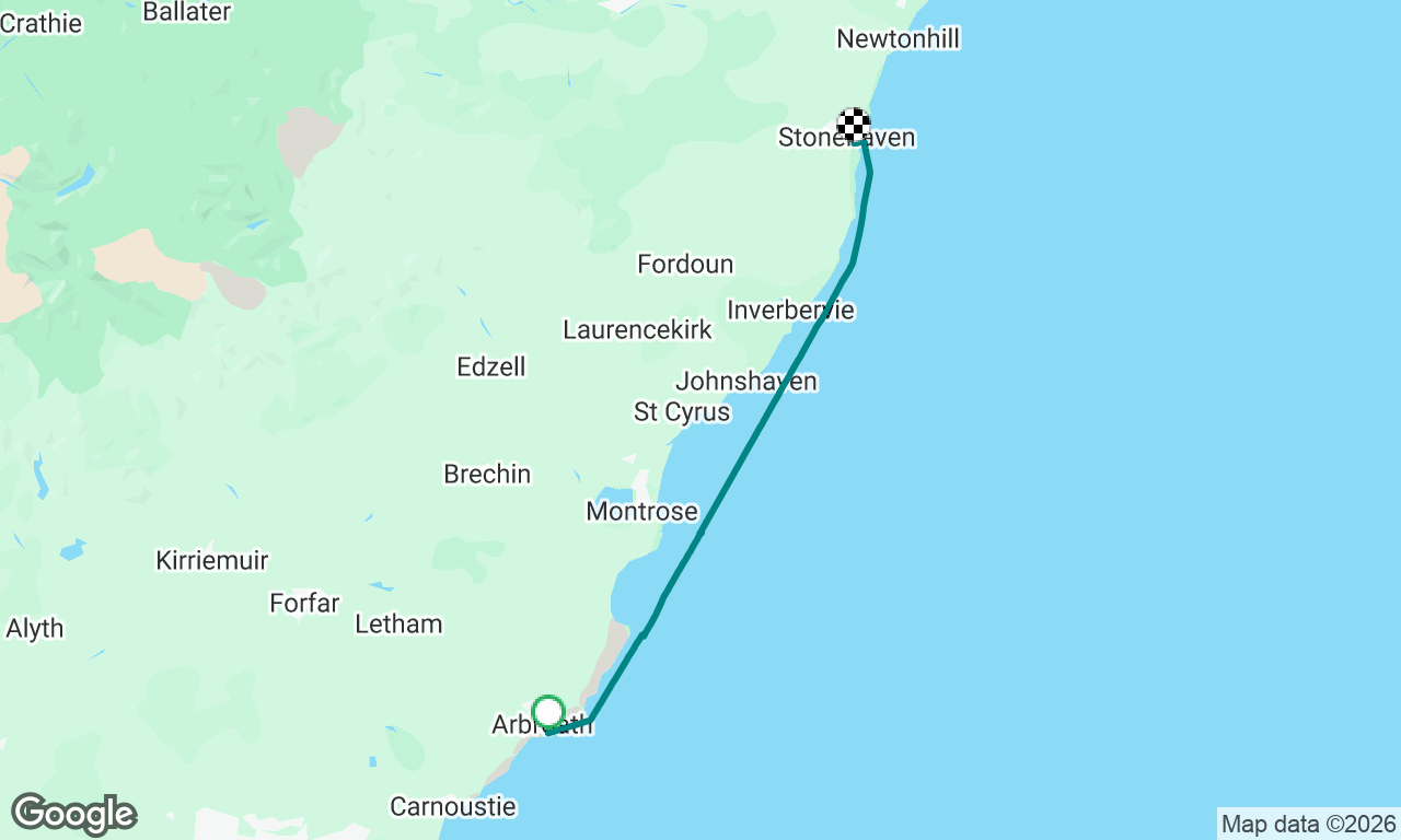 Arbroath to Stonehaven