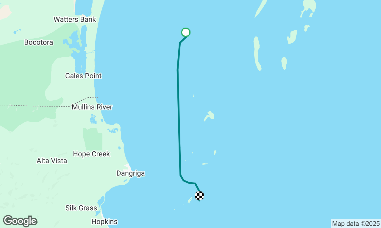 Blue range to Tobacco Caye