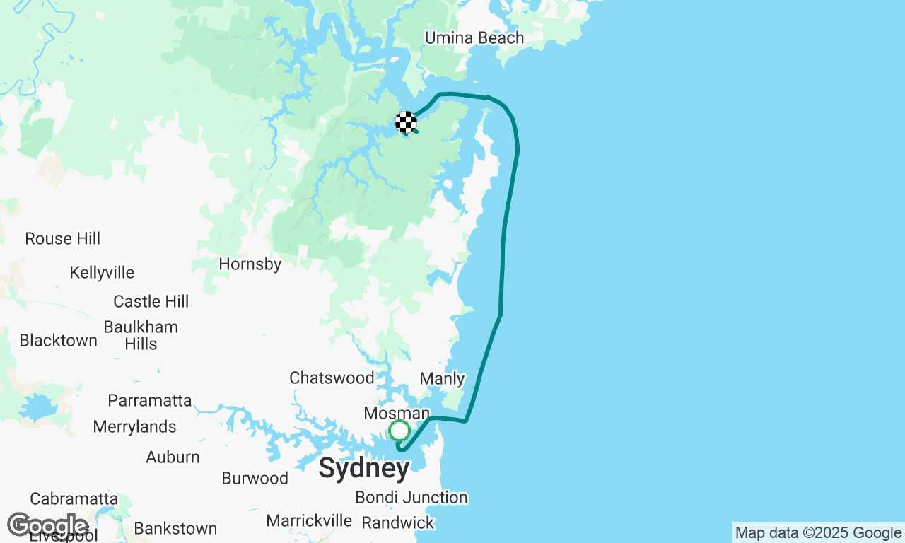 Sydney to Pittwater Wed 12 Mar 2025