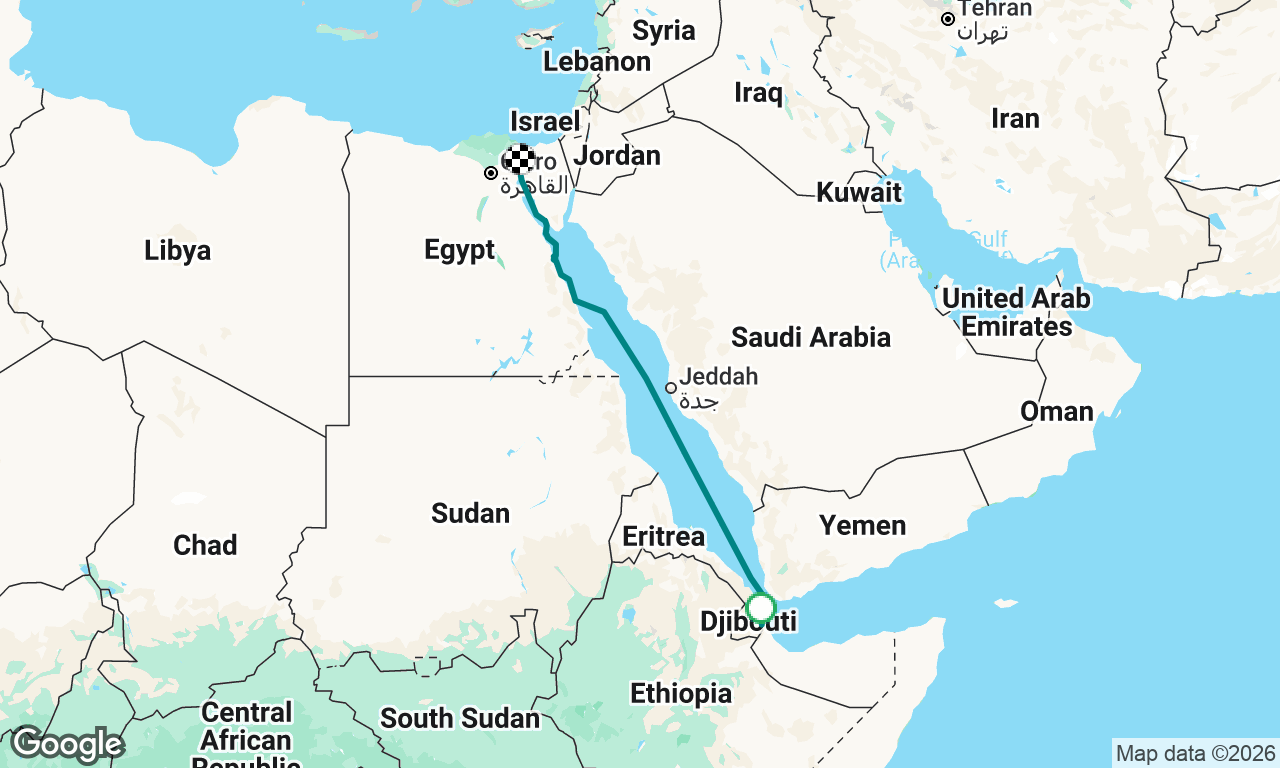 Djibouti to Suez 2026