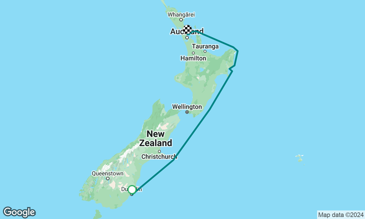 Dunedin to Gulf Harbour 