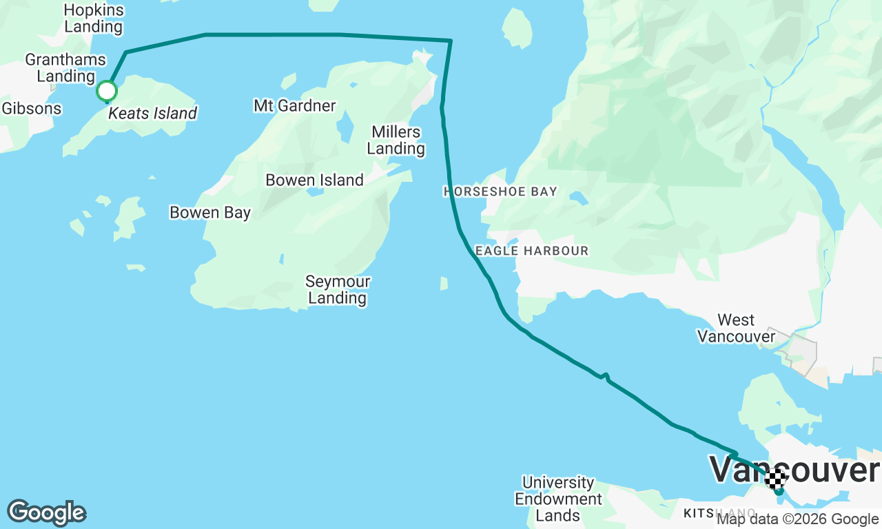 Keats island to Vancouver
