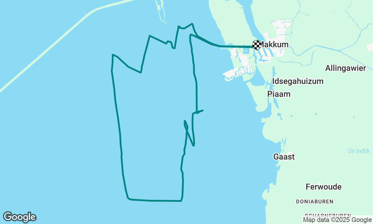 Ripped sail and thus back to harbour