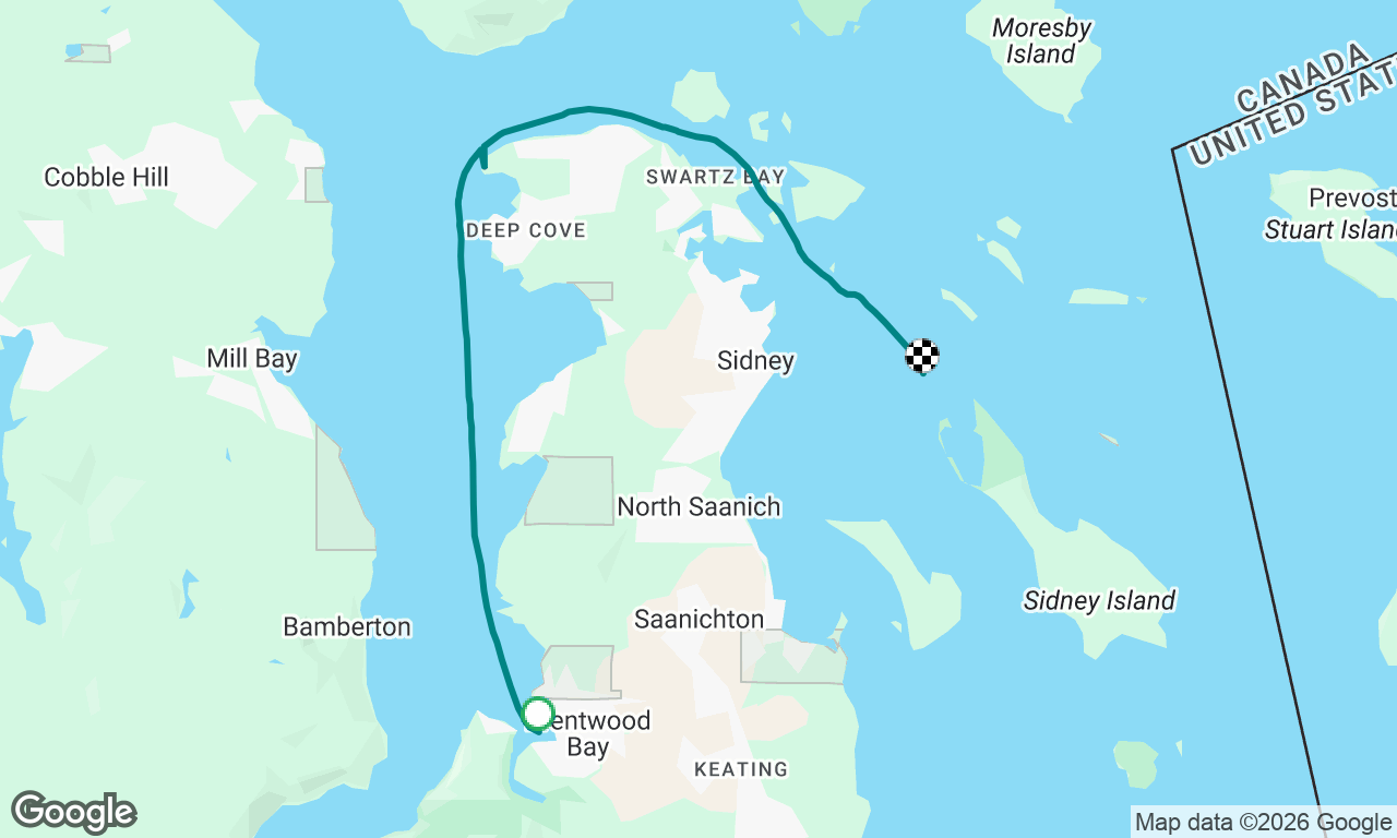Brentwood Bay to Sidney Spit