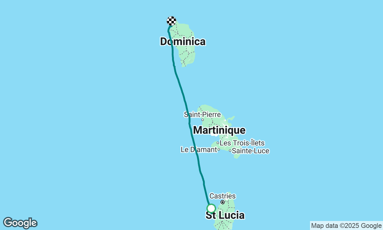 Saint Lucia to Dominica 