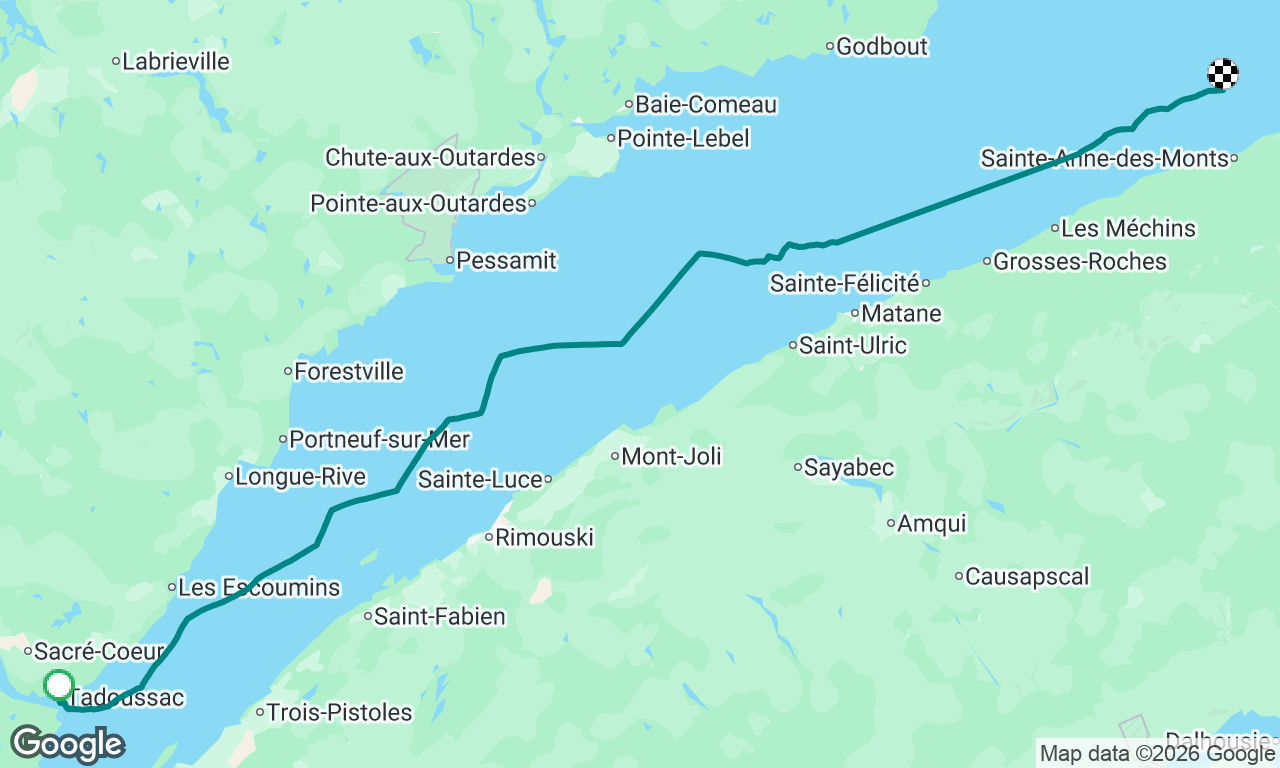 SL400 segment 1 Tadoussac à Sainte-Anne-des-Monts