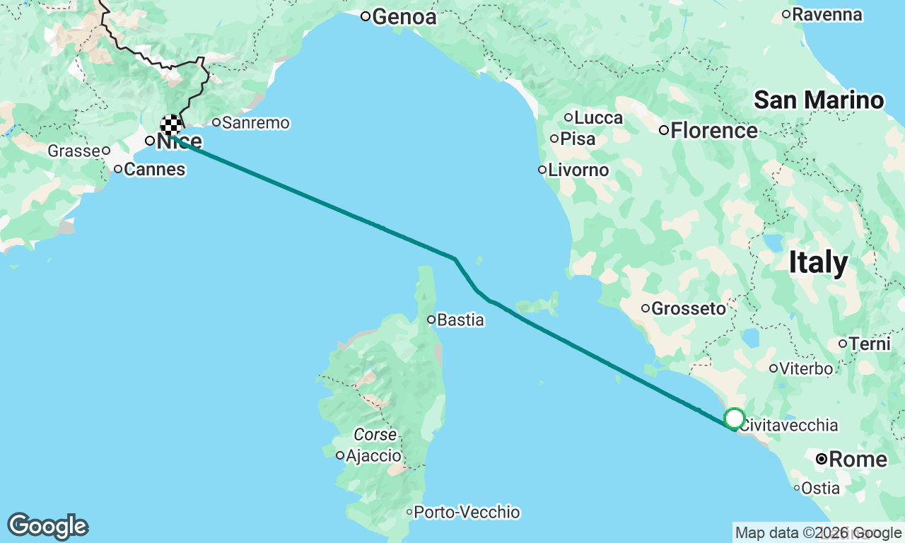 Civitavecchia to Monaco - May 29, 2026