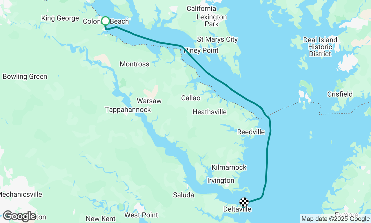 Colonial Beach -> Deltaville 