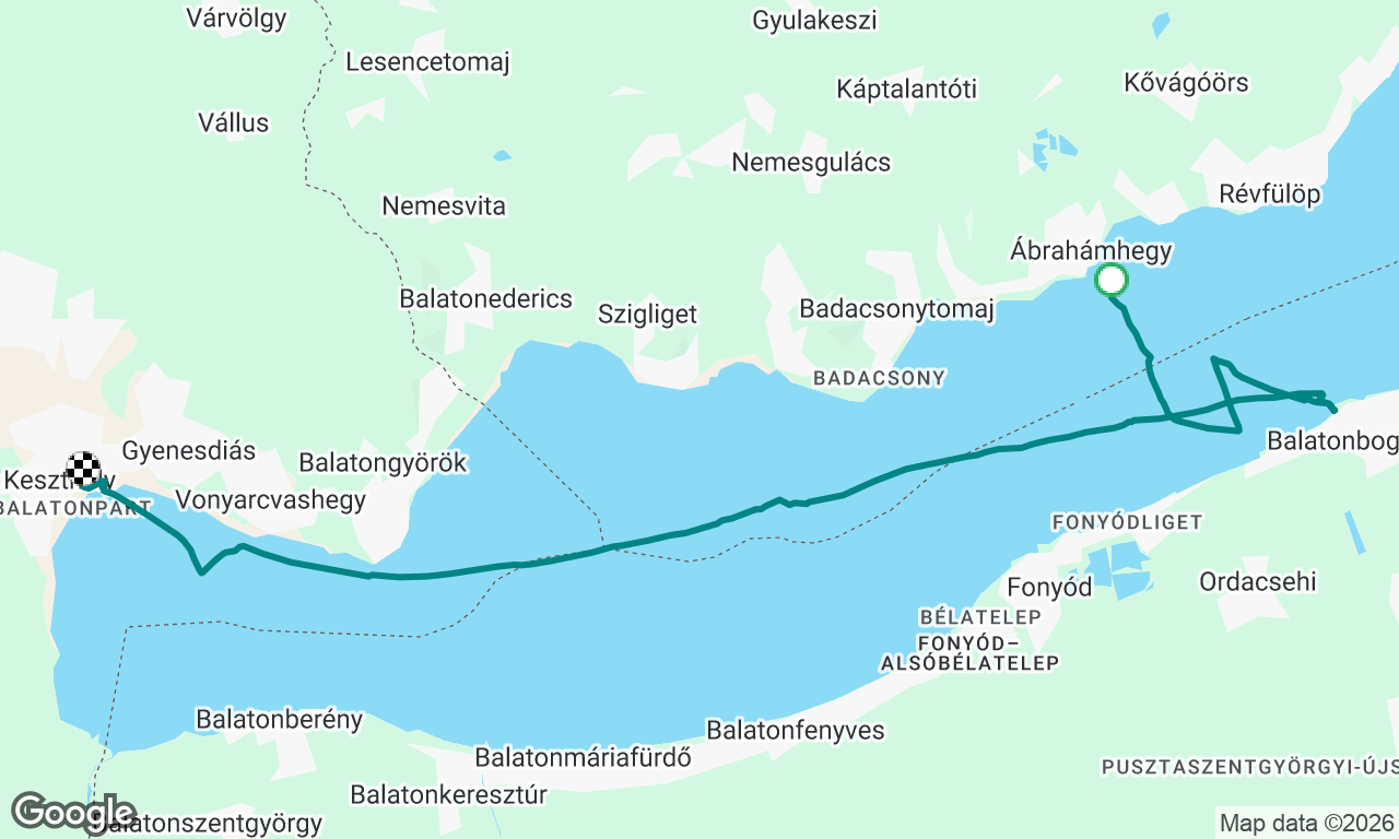 Ábrahámhegy-Boglár-Keszthely