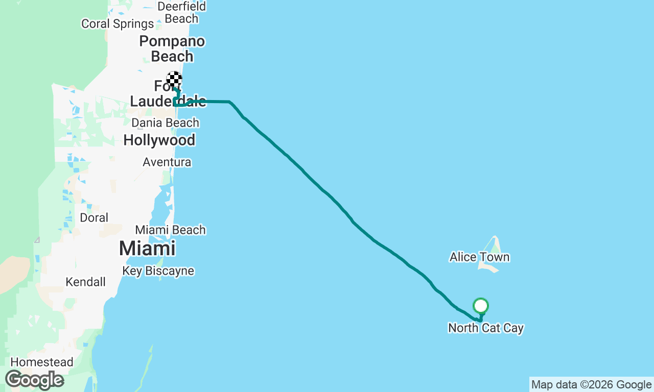 Cat Cay, Bahamas (with Drills) to Fort Lauderdale, FL