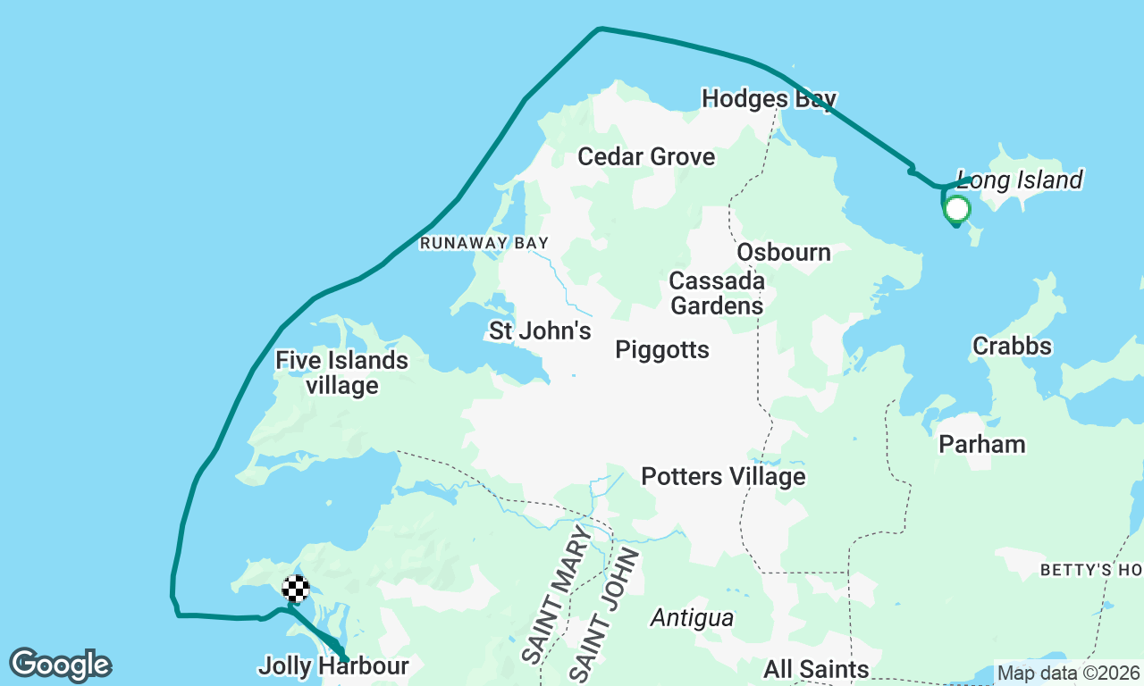 Maiden Island to Jolly Harbour