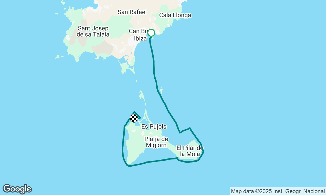 Formentera circumnavigation. 
